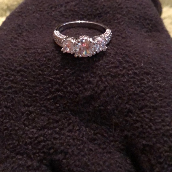 Sterling White Sapphire Ring - Picture 1 of 6